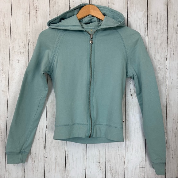 Twisted Heart Cotton Hoodie Green Butterfly Bead Embroidery  America Everlasting - Picture 1 of 12